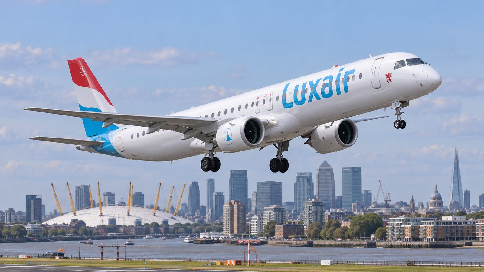 Luxair Puts the Embraer E195-E2 on LuxembourgβLondon City as the Airport's Largest Jet