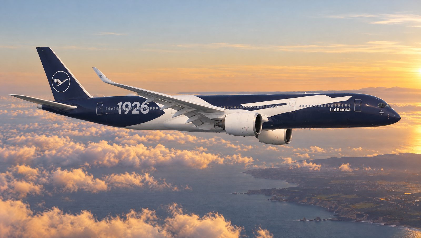 Lufthansa's First Airbus A350-1000 Makes Maiden Flight in Toulouse in Centenary Livery