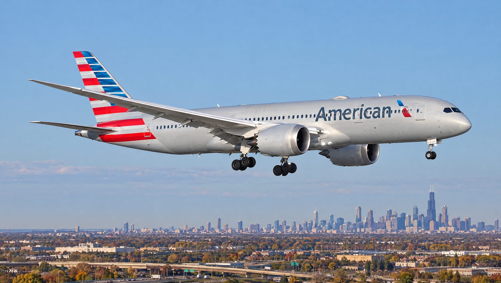 American Airlines 787-8 From Barcelona Lands at O'Hare With a Brake Problem and Damaged Tires