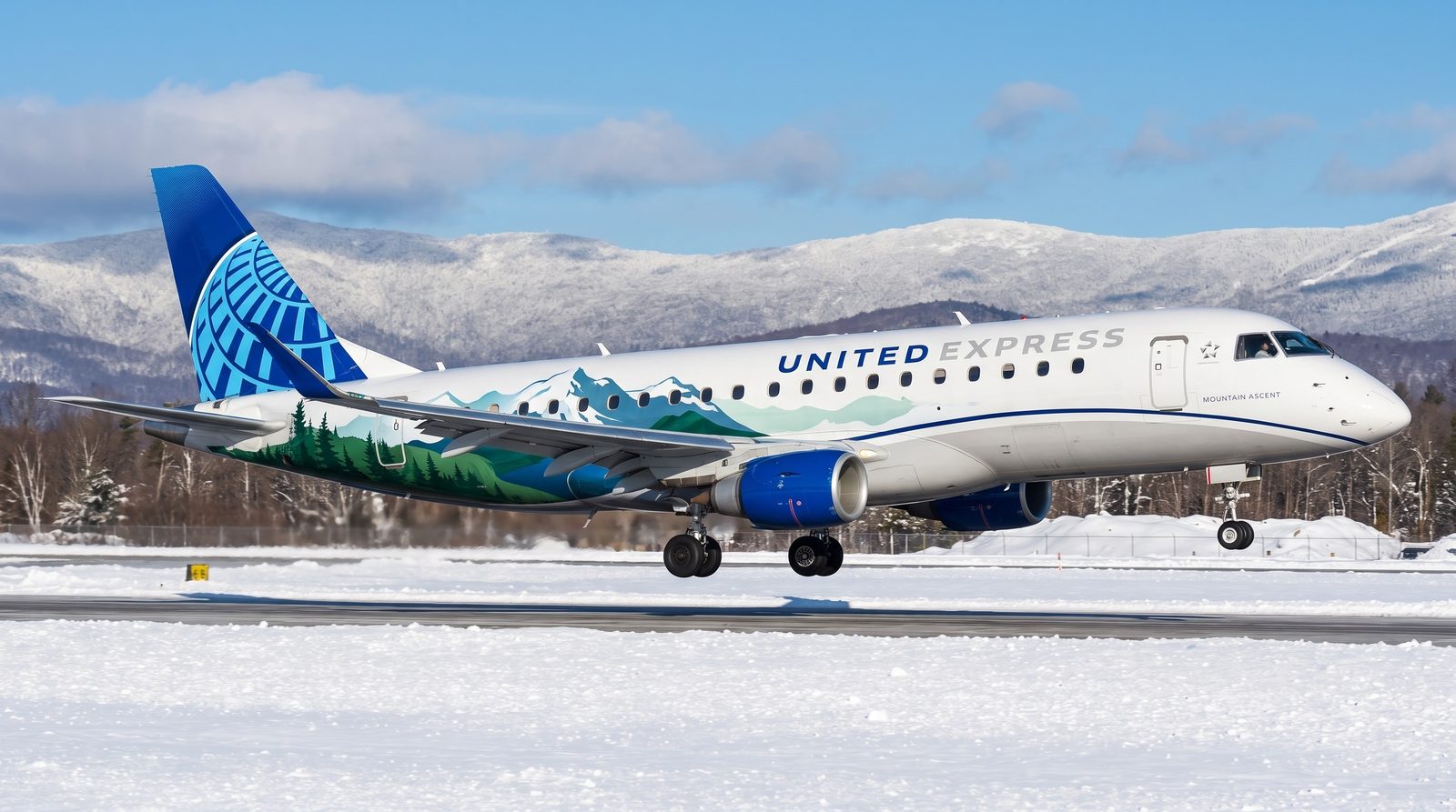United Unveils Mountain Ascent Special Livery On Embraer E175 For Ski Season