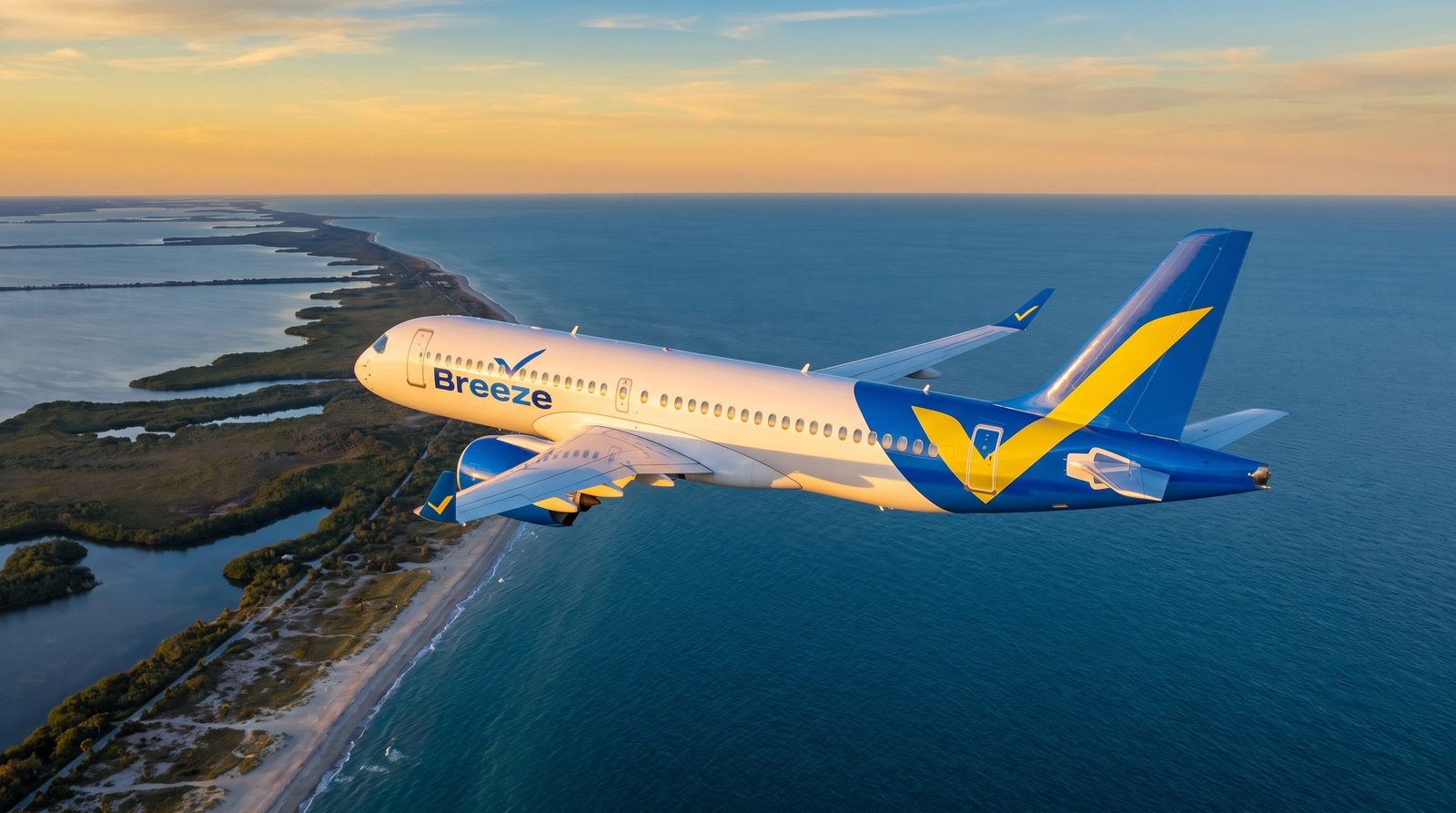 Breeze Opens Vero Beach Routes to Trenton, Baltimore, Pittsburgh and Atlantic City on A220s